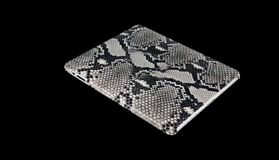 MJ Case for Apple iPad Leather Genuine Exotic Snake Skin